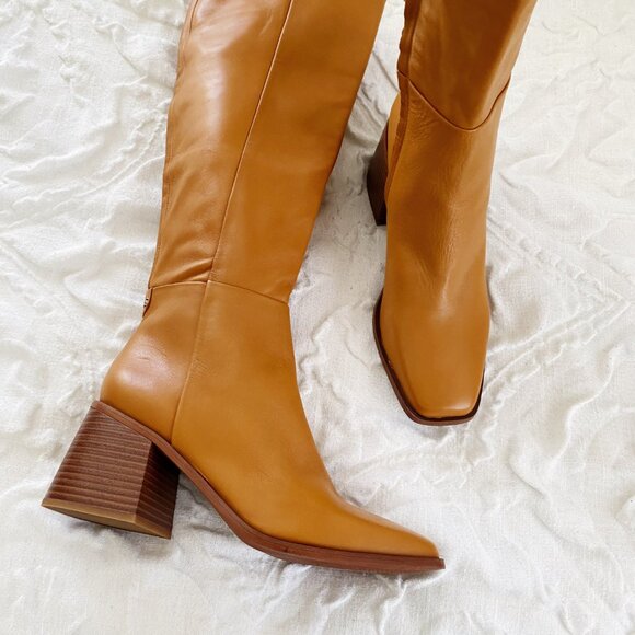 Sam Edelman Wade Leather Tall Boots Size 8.5 New - Picture 4 of 15